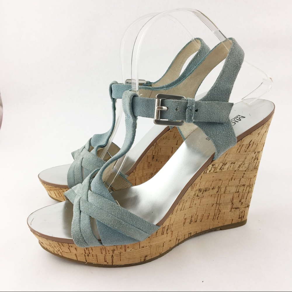 Michael Kors Suede Wedge Sandals 9.5M
